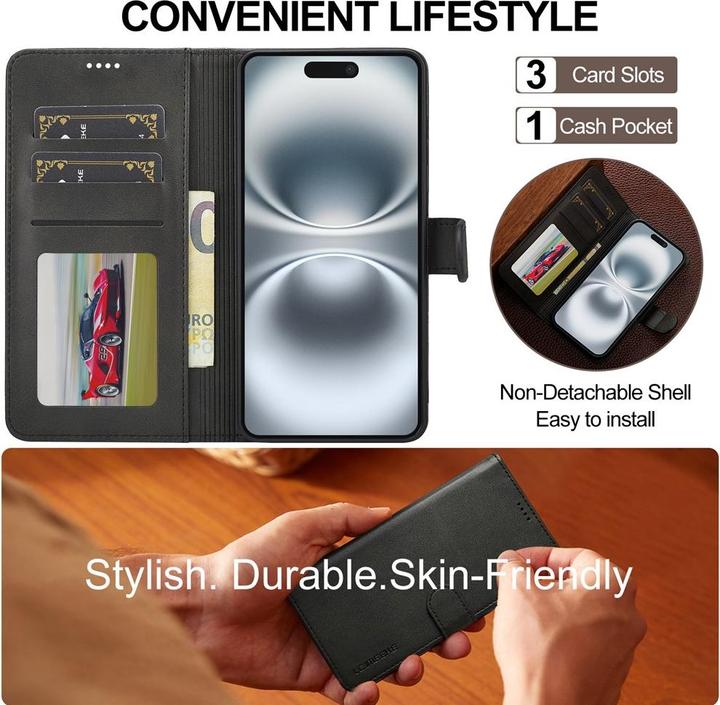 Produktbild Ueli Express Leder Buch Etui Tasche mit Kartenfach (Apple iPhone 17)