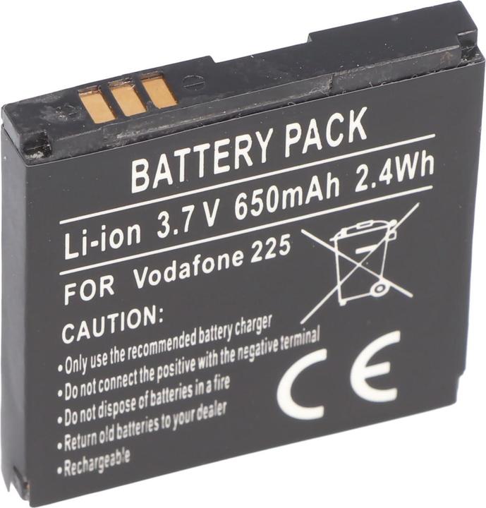 Actual product image AccuCell Battery Vodafone 125, 225, 246, Li3706T42P3h38385