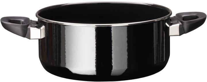 Actual product image Silit Kochtopf Bratentopf Induktion 24cm Glasdeckel 4,4l Modesto Line Silargan schwarz (Pot, Silargan, 24 x 16.50 cm)