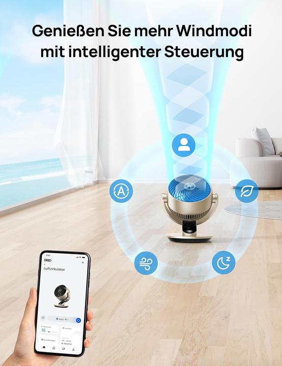 Image du produit Dreo Leiser Smart Tischventilator Lynx S mit Fernbedienung, Timer und Ap-Steuerung (28.50 dB)