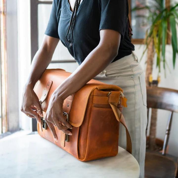 Immagine prodotto Only-Bags.Store Versatile borsa in pelle per laptop, borsa per fotocamera (Borsa a tracolla per fotocamera)