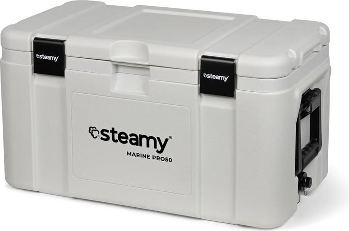 Steamy Marine Pro 50 - Grosse Cool Box - Extra gut isoliert - 50 Liter - Weiss (SCMPRO50) (50 l)