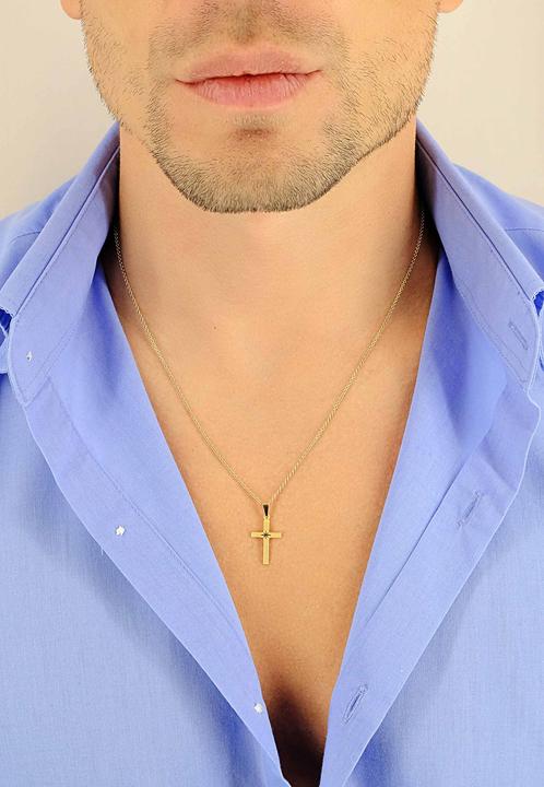 Image du produit Muau Pendant cross yellow gold 750, 26x12mm (Or jaune 750/18K)