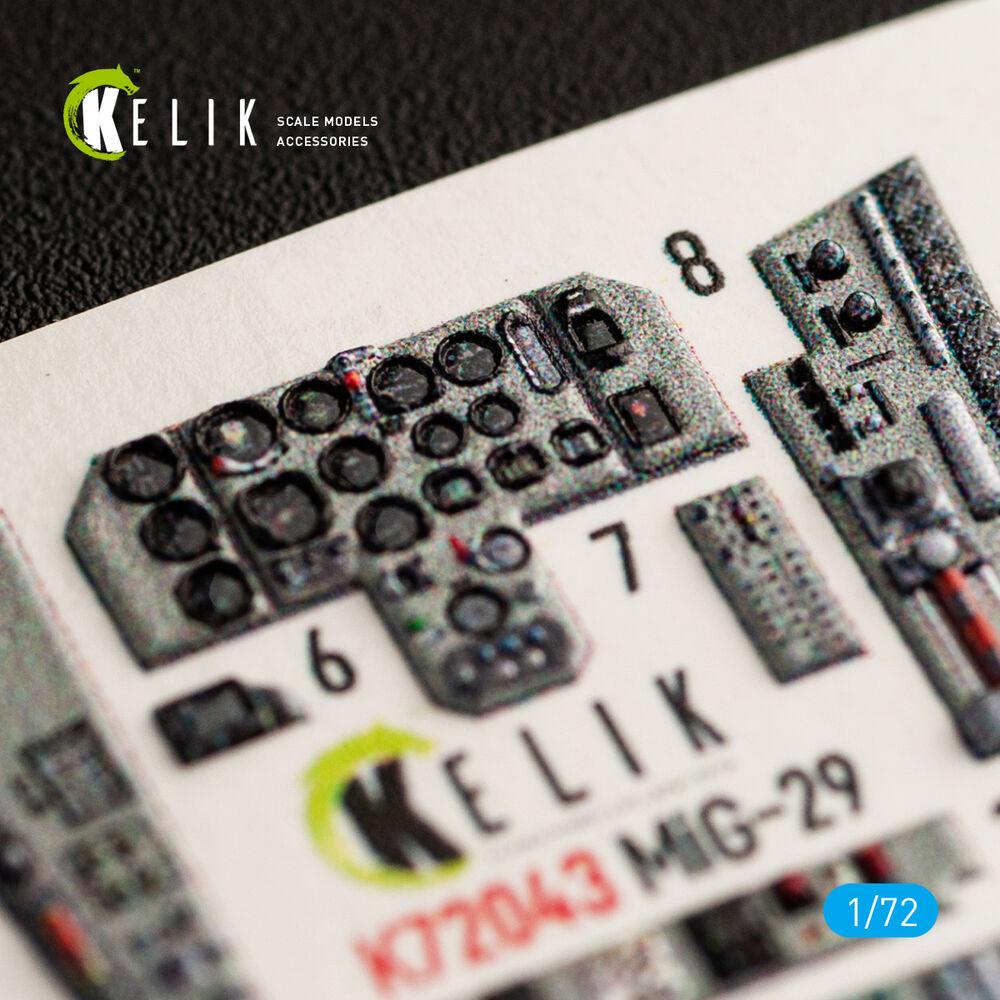 Kelik MiG-29 Fulcrum-A 9-12 interior 3D decals for GWH kit