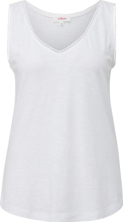 Actual product image S.Oliver T-Shirt Ärmelloses Top mit V-Ausschnitt und Flammgarnstruktur (44)