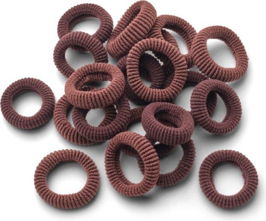 Trisa Elastici per capelli Frottée per bambini 20 mm marrone 20 pezzi. (Elastico per capelli)