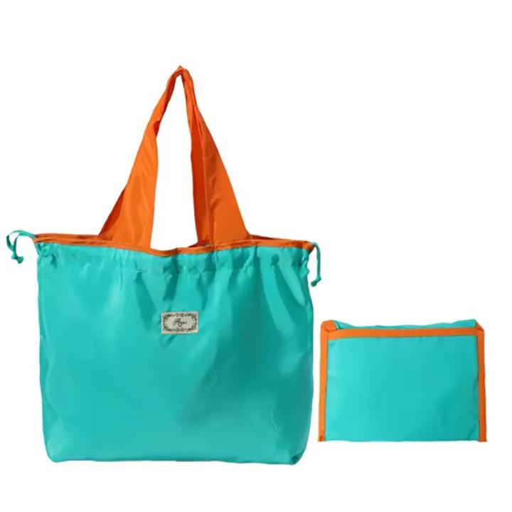 Actual product image Only-Bags.Store Umweltfreundliche Mode-Einkaufstasche mit Kordelzug, Faltbare Einkaufstasche, Wiederverwendbare