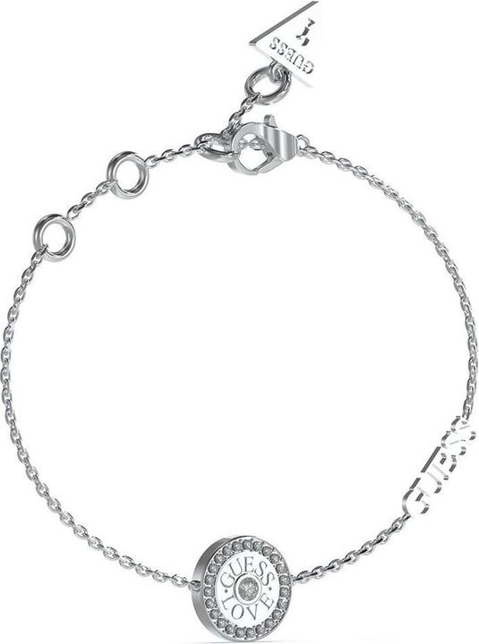 Guess Decent steel bracelet with zircons Love JUBB04082JWRHS (18.50 cm, Edelstahl)