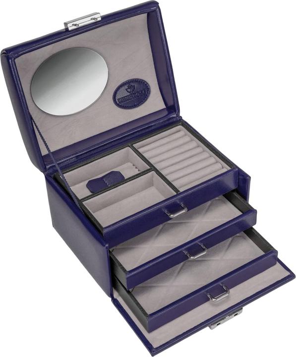 Produktbild Windrose Schmuckkoffer klein Merino Moda dunkelblau