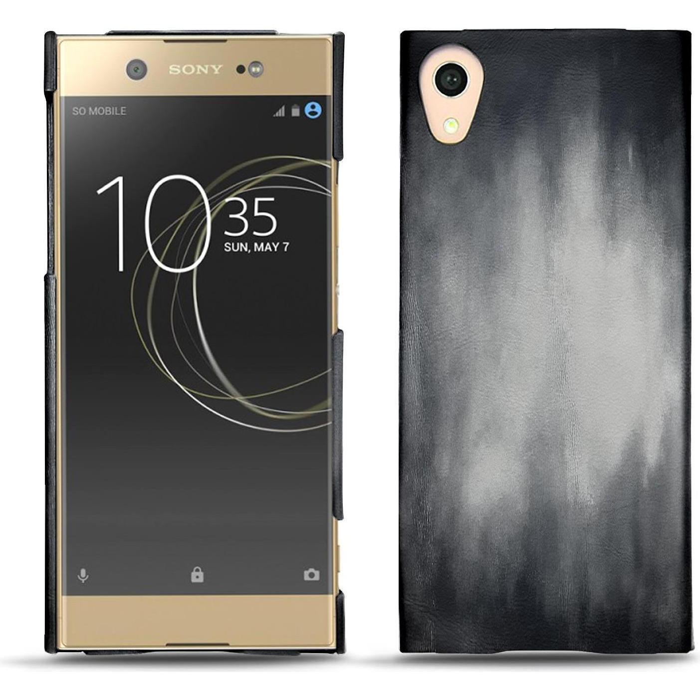 Noreve Lederschutzhülle (Sony Xperia XA1 Ultra), Smartphone Hülle, Grau
