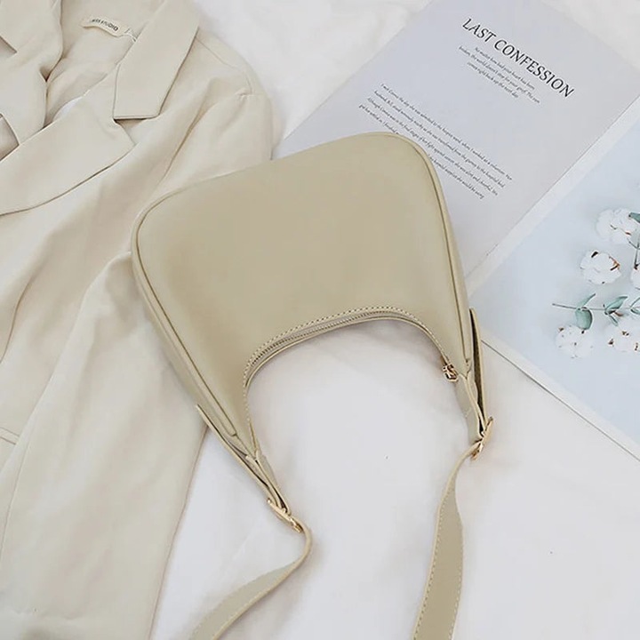 Produktbild Only-Bags.Store Vintage Unterarm Umhängetaschen Einfacher Stil Tasche Geldbörse Solid Farbe PU Leder Achselhöhle