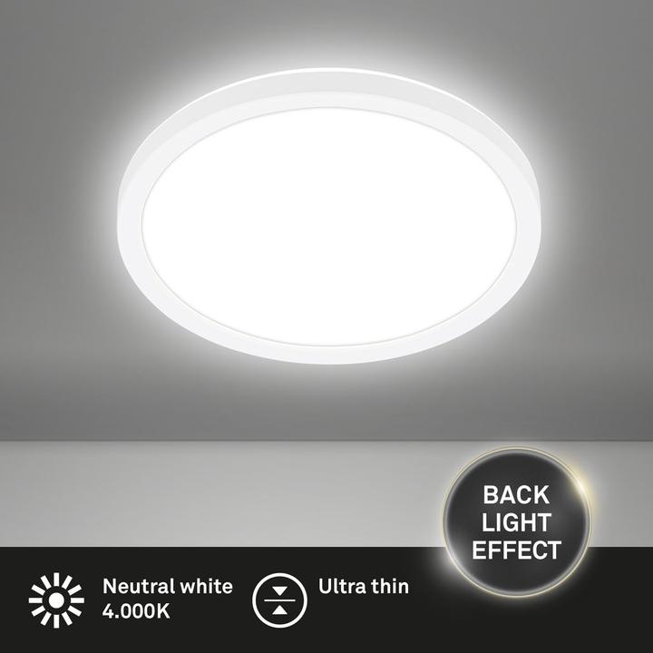 Produktbild Briloner LED Panel, white, 1xLED-Board/16W/1900lm 4000K, on/off, IP20 (1900 lm)