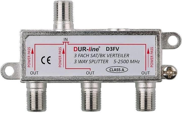 Dur-Line D3FV, BK-SAT distributor 3-way, Unicable compatible (Terminal strips)