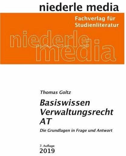 Produktbild Basiswissen Verwaltungsrecht AT (Deutsch, Thomas Goltz, 2023)
