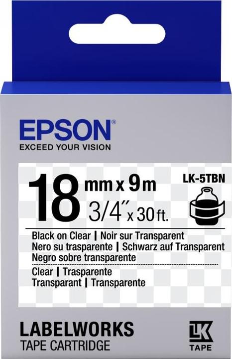 Epson Labelcassette Lk-5tbn (1.80 cm, Zwart)