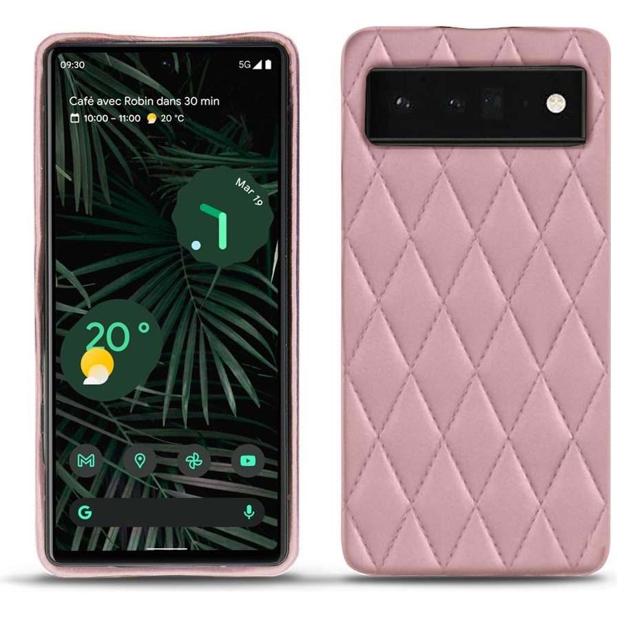 Thumbnail - Noreve Lederschutzhülle (Google Pixel 6 Pro), Smartphone Hülle, Rosa