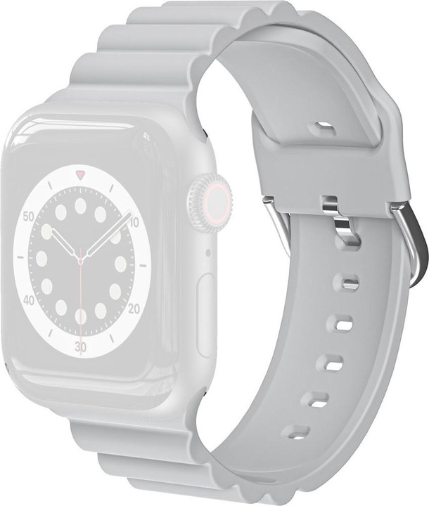 Produktbild König Design Sport Ersatz Armband für Apple Watch Series 1/2/3/4/5/6/SE 40 38 mm Silikon Grau
