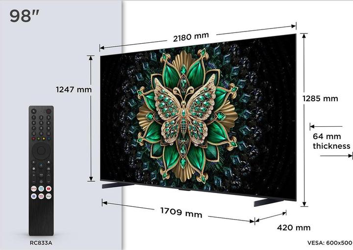Produktbild TCL 98C6K (98", QLED, 4K, 2025)