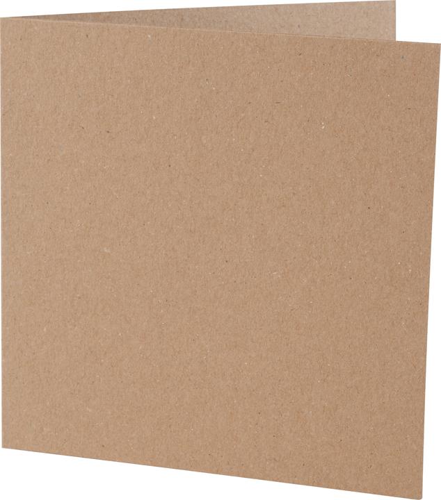 Actual product image Craft UK Limited XXL double cards with envelopes "Kraft paper", 12.5 x 12.5 cm, 50 pieces (50 pcs.)