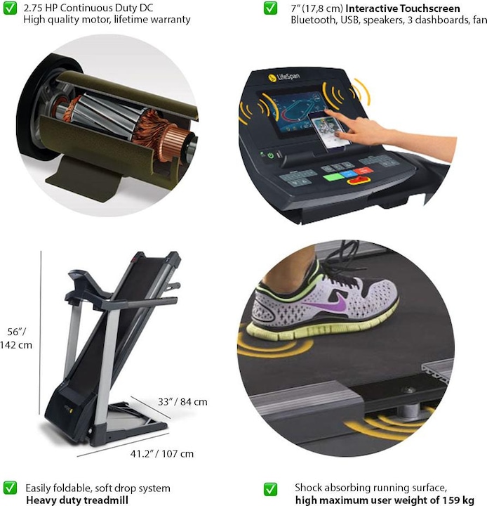 Actual product image Lifespan Europe Treadmill "TR3000iT" LifeSpan Fitness