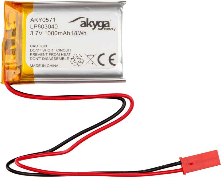 Immagine prodotto Akyga LP803040 Akkupack x Spezial-Akku LiPo 3.7 V 1000 mAh (1 pz., 1000 mAh)