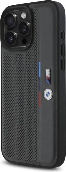 Produktbild BMW BMHCP16X23PUPVA iPhone 16 Pro Max 6.9" antracyt/anthracite hardcase M Perforated Tricolor Detail (Apple iPhone 16 Pro Max)