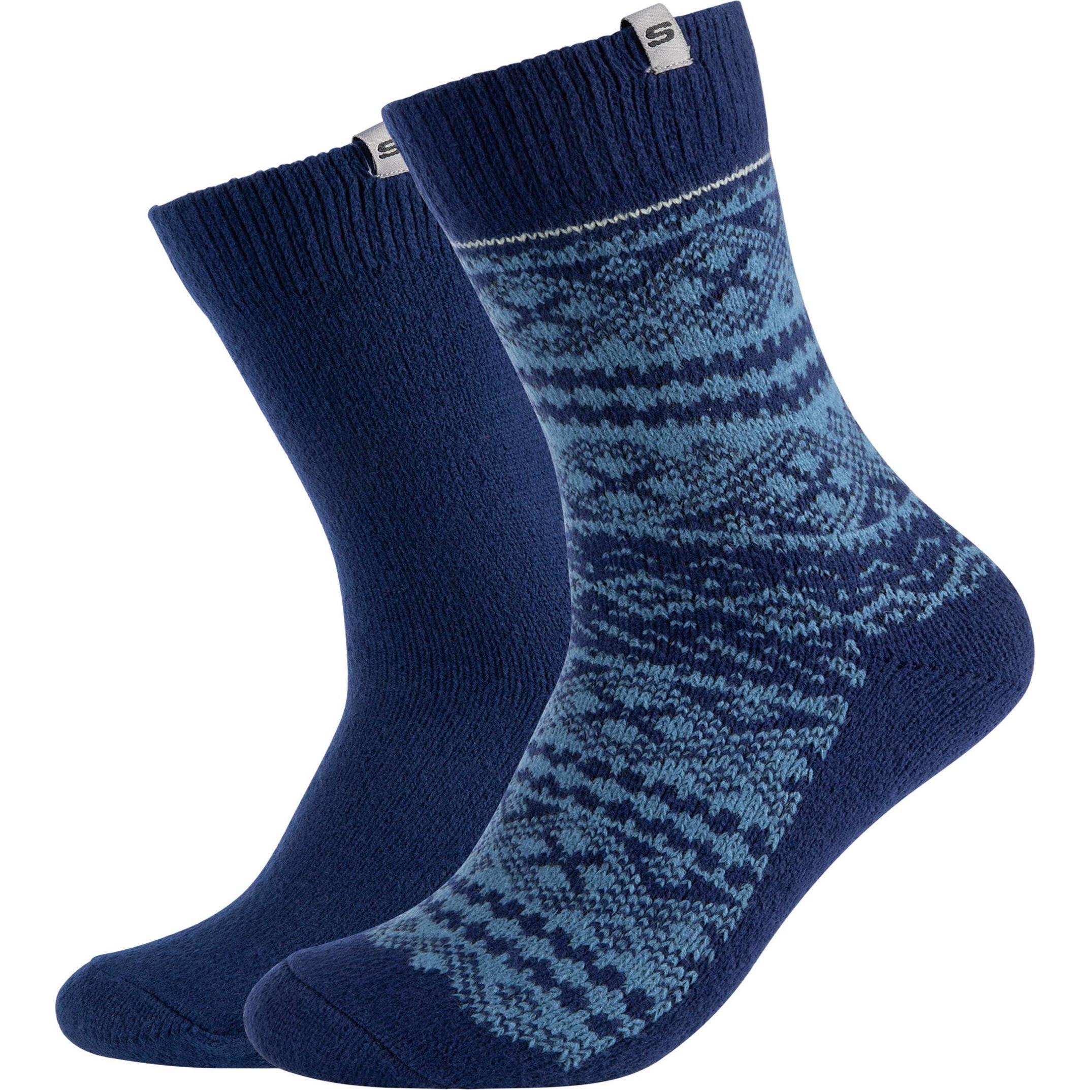 Skechers, Herren, Socken, Men Casual Fashion Jacquard Socks 2p, Blau, (43, 46)