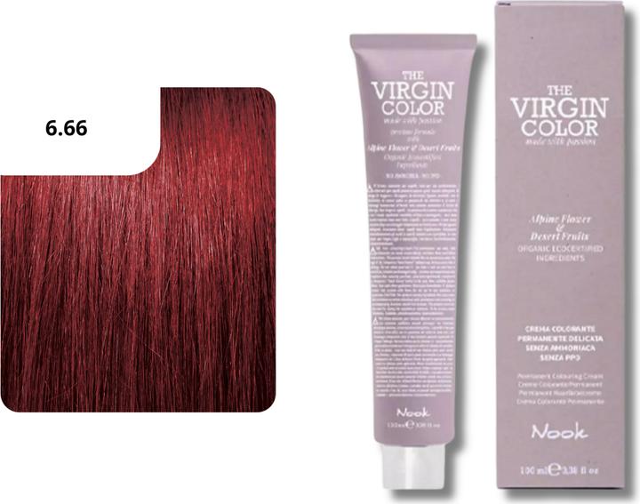 Actual product image Nook Virgin Colour hair dye (6.66 Dark blonde intense red)