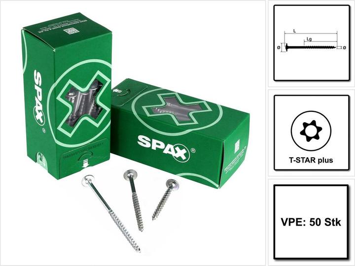 Produktbild Spax Holzbauschrauben (50 Schrauben pro Stück)
