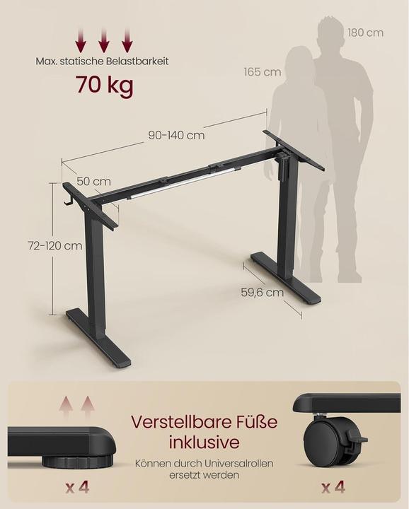 Image du produit Songmics Piètement de table