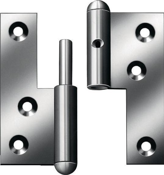 Actual product image Vormann Door hinge steel right 80x72 mm DIN right blue galvanised fixed pin