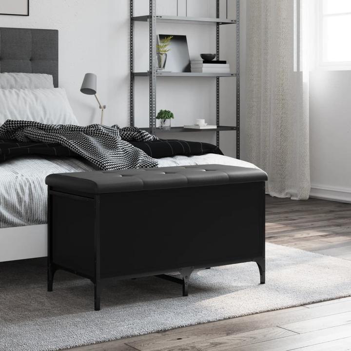 Actual product image VidaXL Bench with storage space black 82x42x45 cm (42 cm)