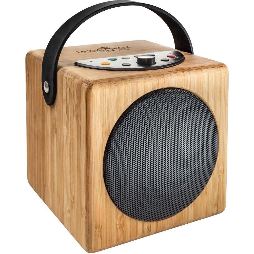 Wavemaster KidzAudio Music Box (8 h, Akkubetrieb), Bluetooth Lautsprecher, Braun