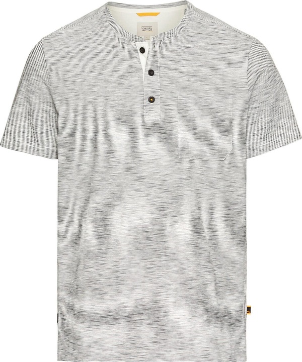 Camel Active Kurzarm Henley aus reiner Baumwolle