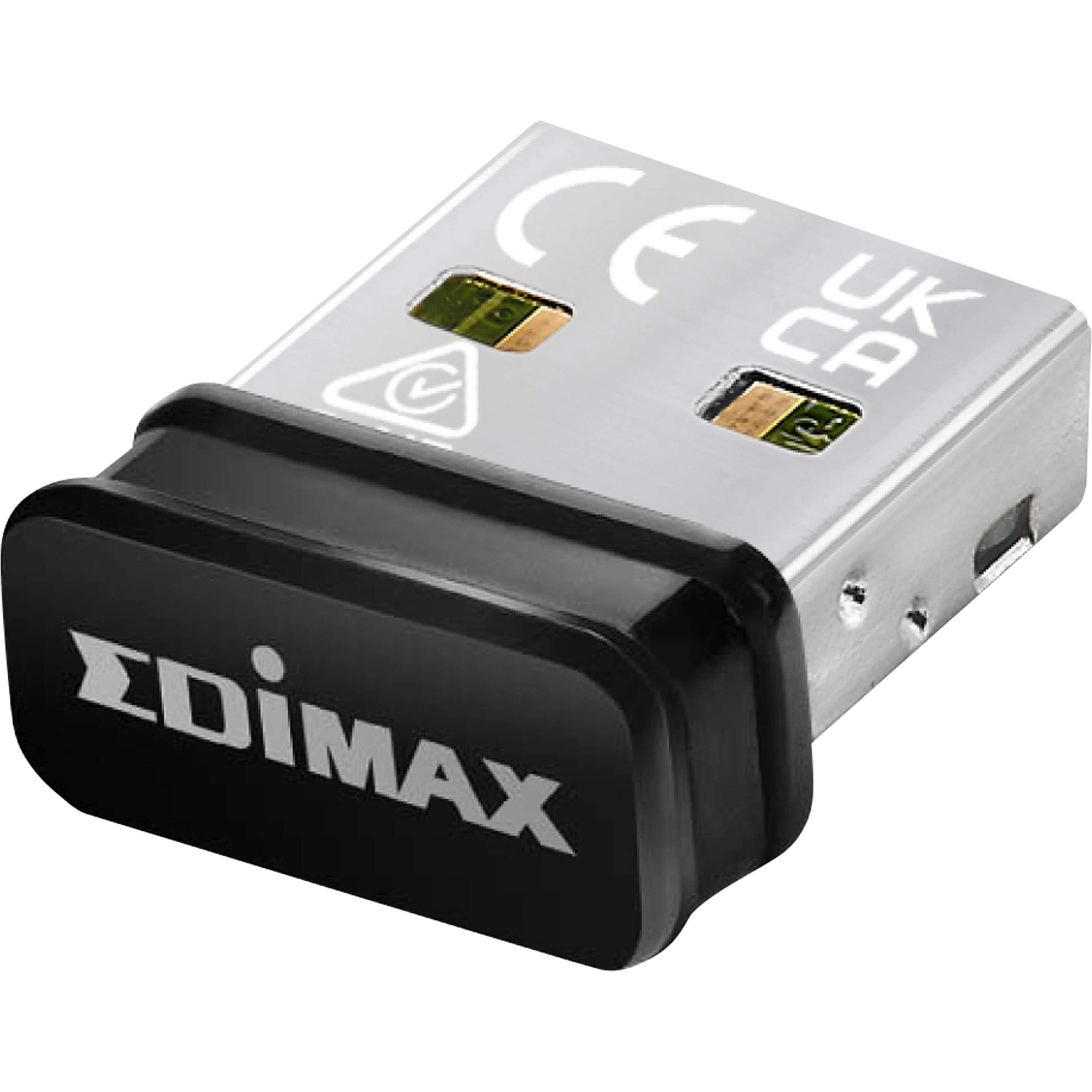 edimax WL-USB EW-7811ULC Wi-Fi 5 Nano USB Adapter (USB), Netzwerkadapter, Schwarz