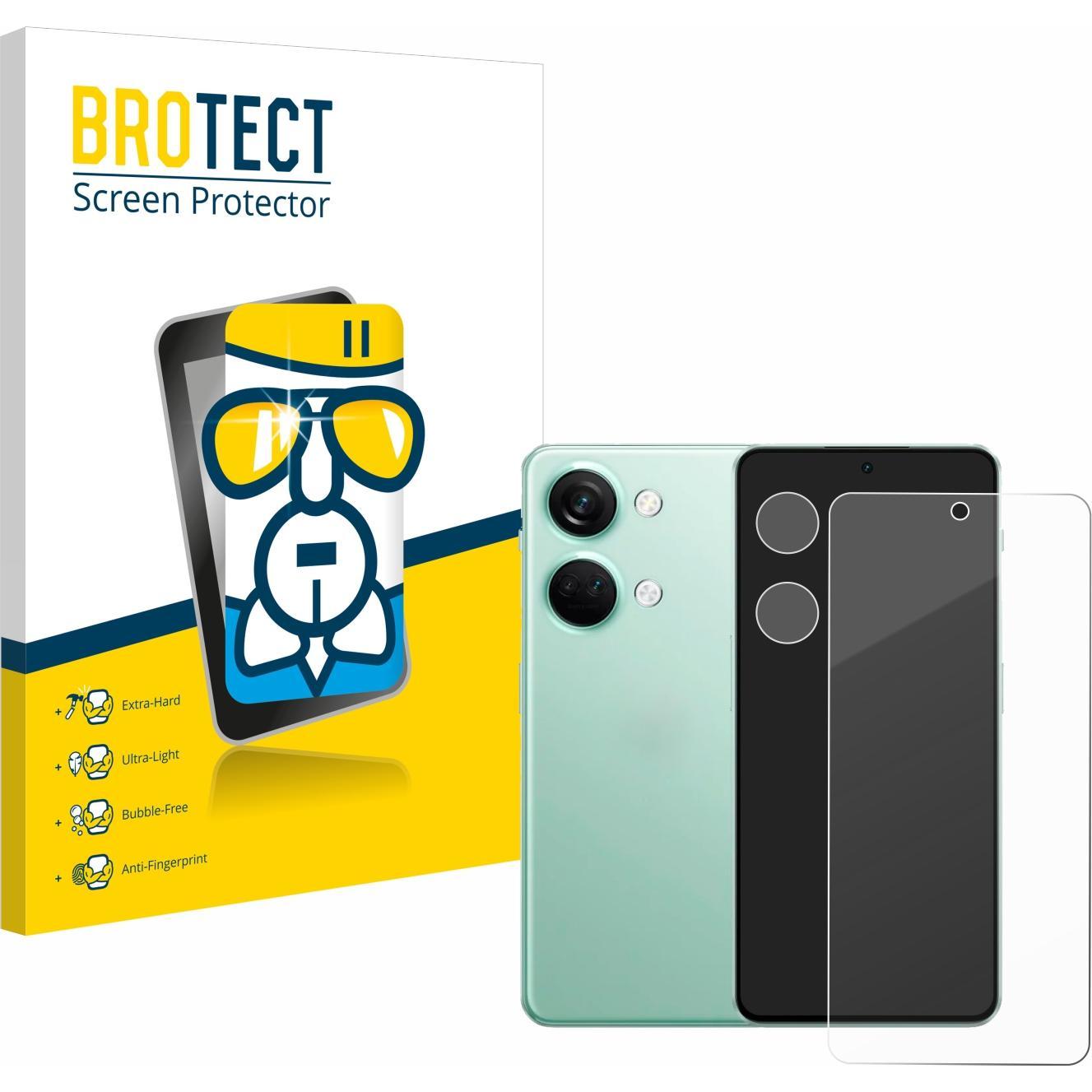 BROTECT AirGlass Panzerglasfolie (1 Stück, Oppo Nord 3), Smartphone Schutzfolie, Transparent
