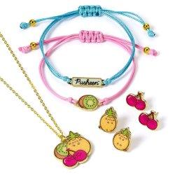 Carat, Orecchini, Fruits Themed Jewellery Set - Pusheen The Cat by Kellica, (Lega di zinco)