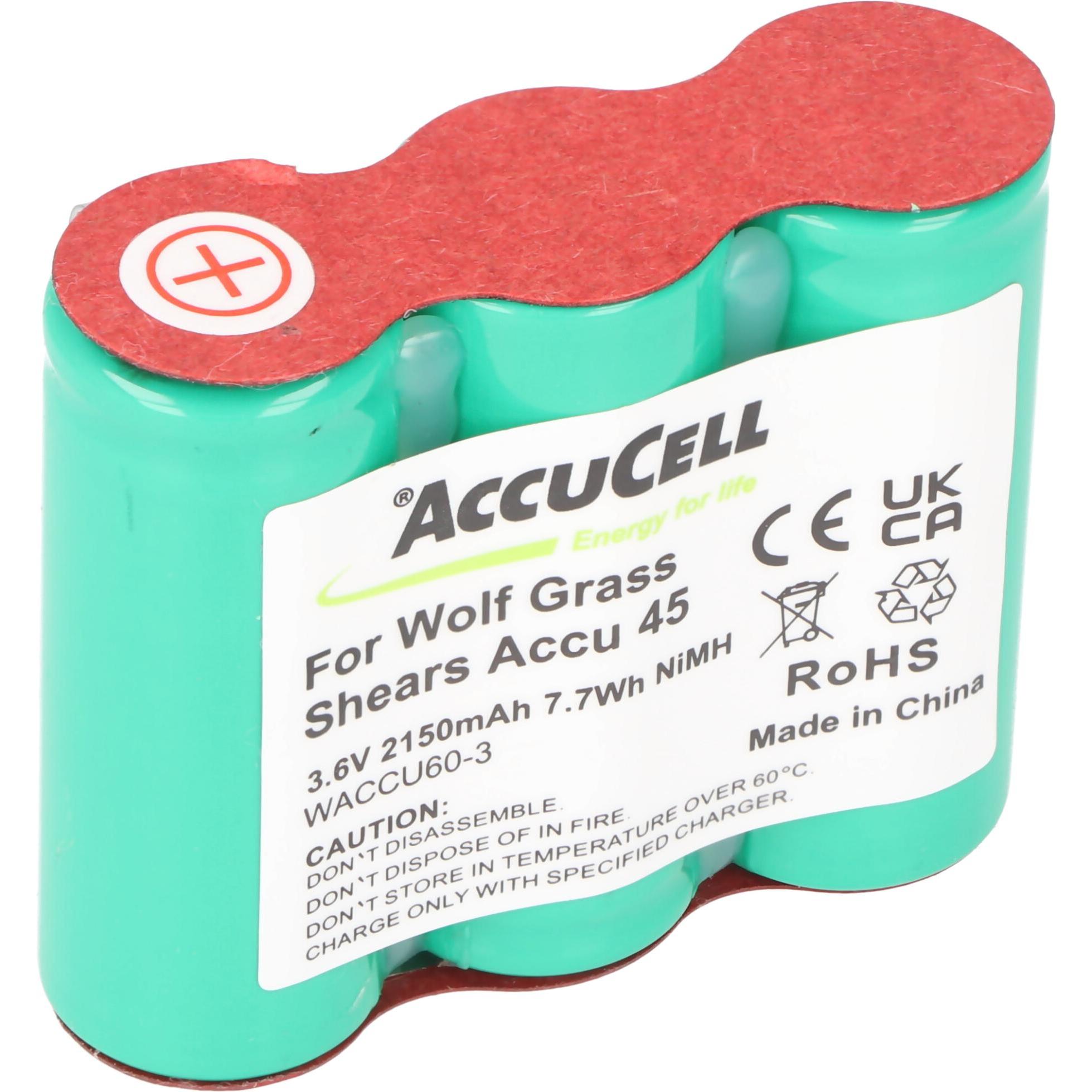Thumbnail - AccuCell, Werkzeugakku + Ladegerät, Akku Wolf Rasenschere Accu 45, ACCU45 (3.6 V)