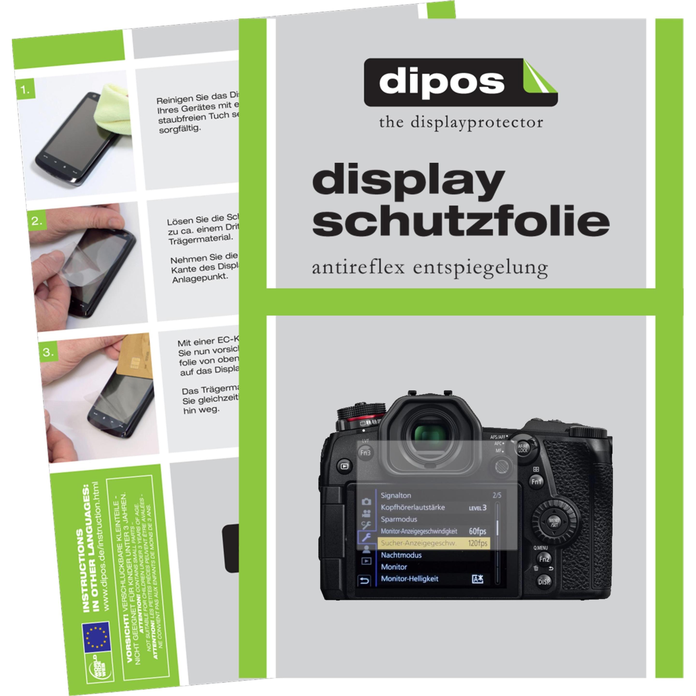 Dipos Displayschutzfolie Antireflex (Displayschutz, Lumix G9), Kameraschutz, Transparent