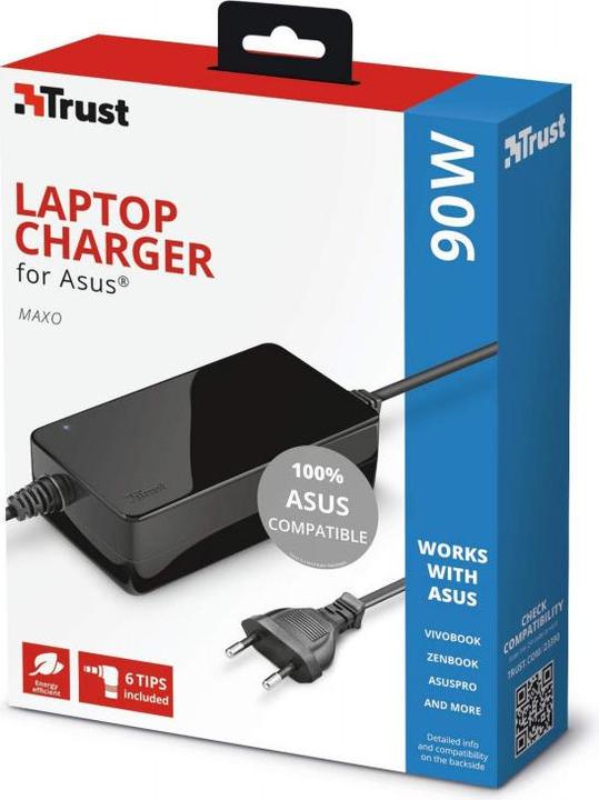 Immagine prodotto Trust Alimentatore 90 W Maxo per notebook Asus (90 W)