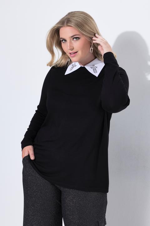 Produktbild Miamoda Pullover, A-Linie, abnehmbarer Hemdkragen (50)