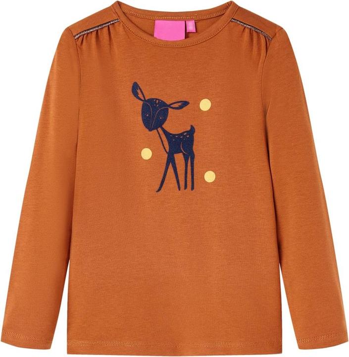Immagine prodotto vidaXL Camicia da bambino a maniche lunghe Cognac 92,Materiale: 95 % cotone. 5 (92)