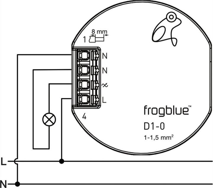 Immagine prodotto Frogblue frogDim 1-0, attuatore dimming a 1 canale (1x 300W) (Attuatore dimmerabile)