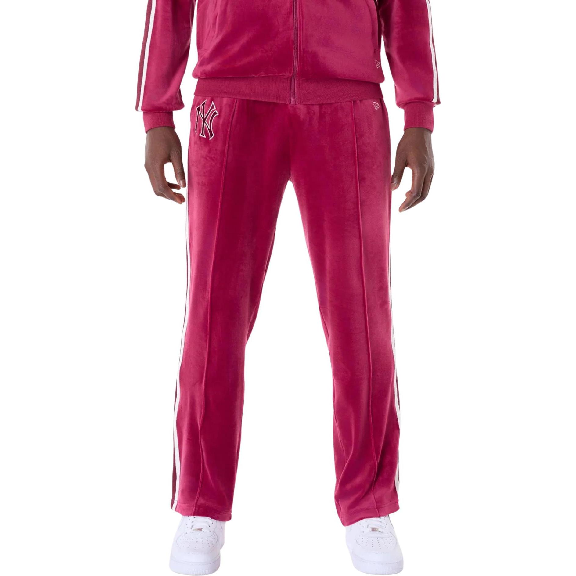 New Era, Herren, Hosen, Jogginganzug aus Velours New York Yankees Track, Rot, (XL)