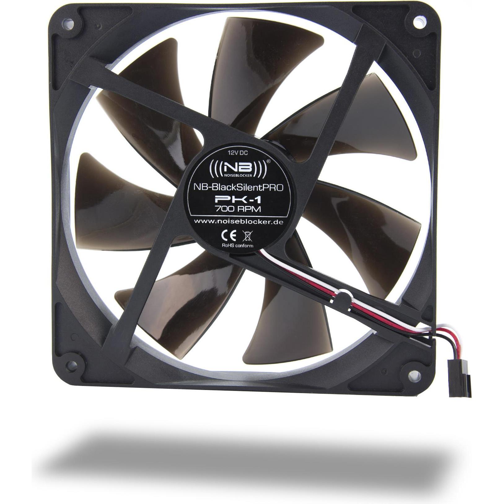 Noiseblocker BlackSilentPro PK1 (140 mm, 1 x), PC Lüfter, Schwarz