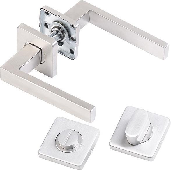 Actual product image AGT Set of 4 stainless steel door fittings (Door handle)