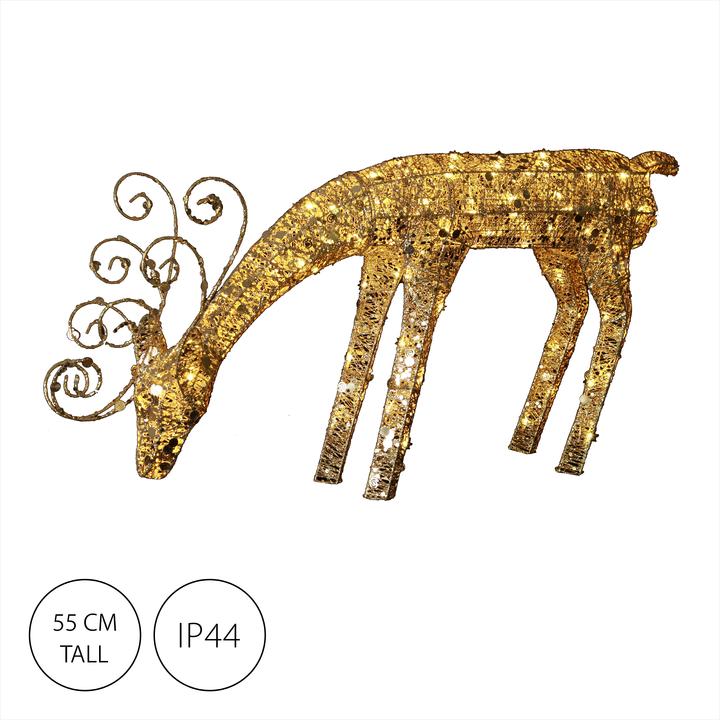 Produktbild Star Trading LED Rentier Sequin gold