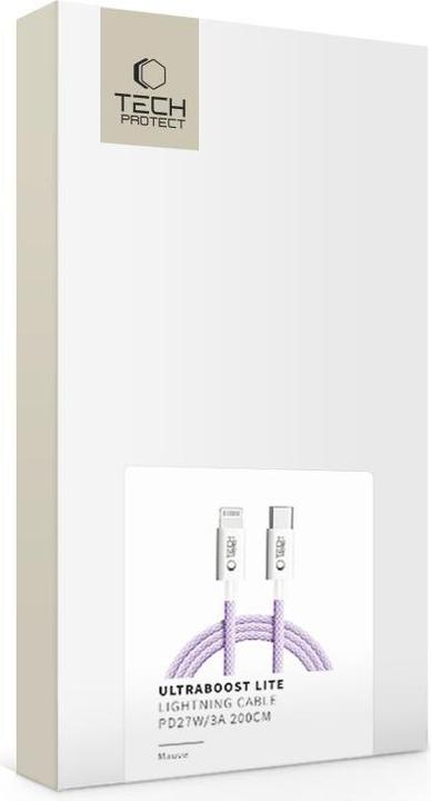 Image du produit Tech-Protect Ultraboost Lite Lightning Cable PD60W/3A 2m - Purple (2 m, 60 W)