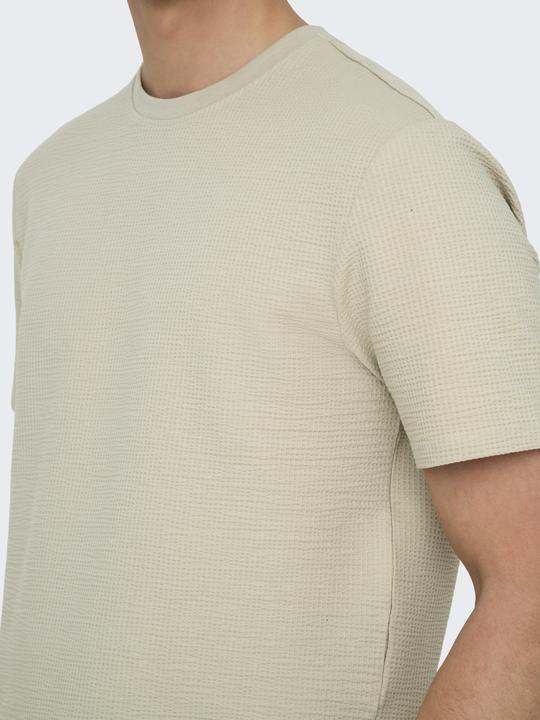 Actual product image Only & Sons Onskian Life Reg Seersucker Ss Tee (XS)