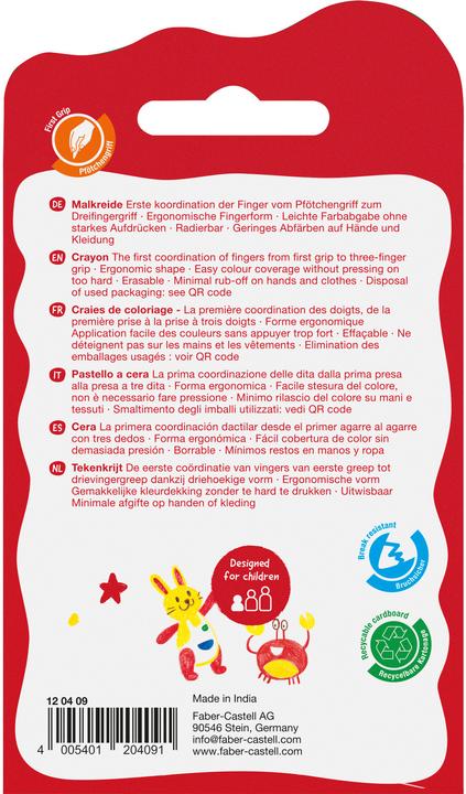 Produktbild Faber-Castell Malkreide Finger 6er (6x)